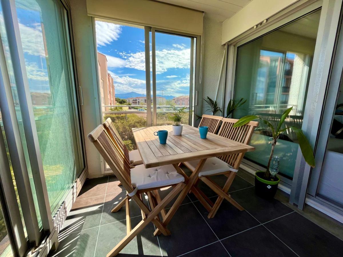 Appartement Entre La Lagune Et La Mer Avec Piscine, Direct Plage, Vue Partielle Mer Saint-Cyprien  Buitenkant foto