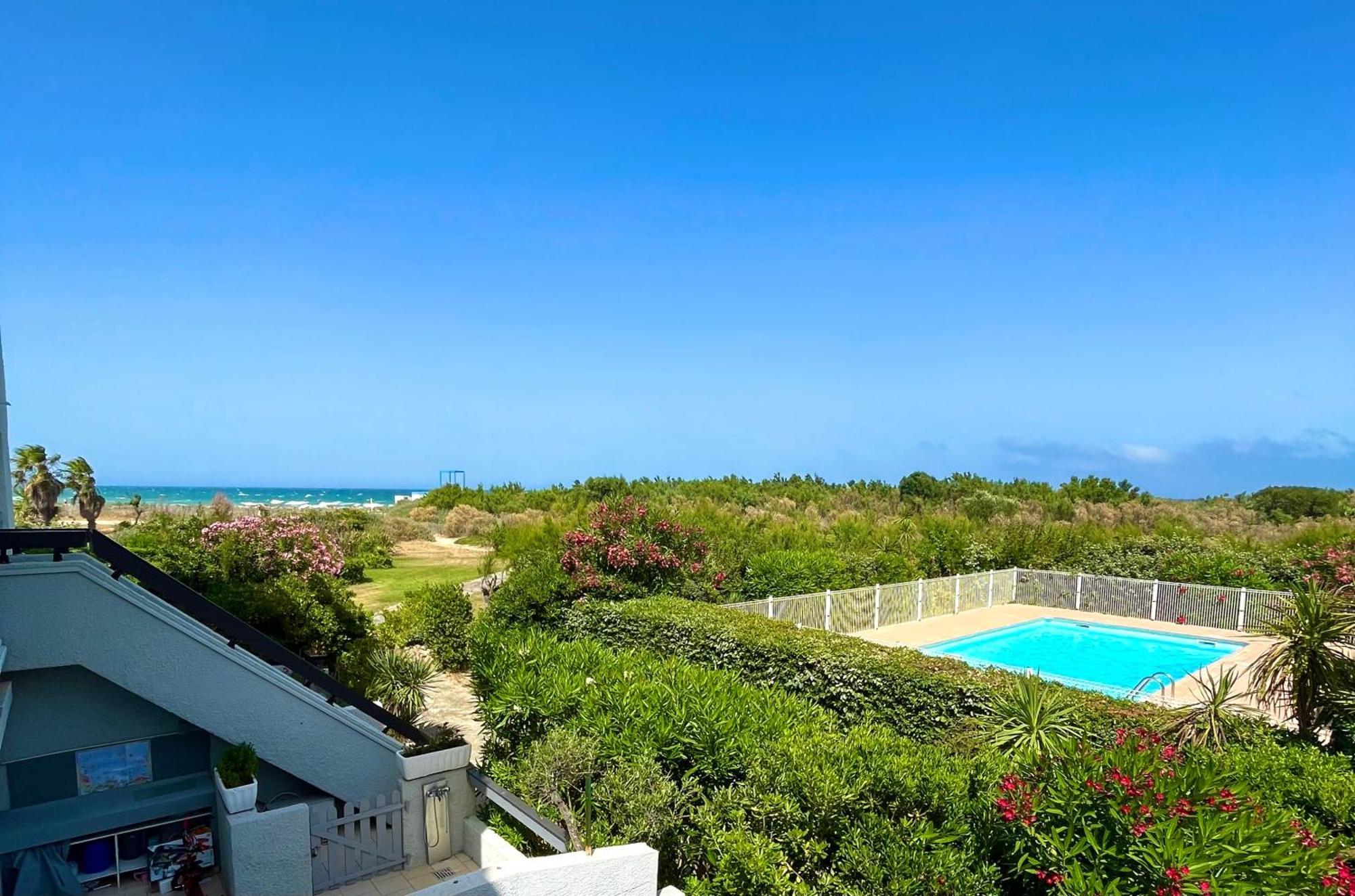 Appartement Entre La Lagune Et La Mer Avec Piscine, Direct Plage, Vue Partielle Mer Saint-Cyprien  Buitenkant foto